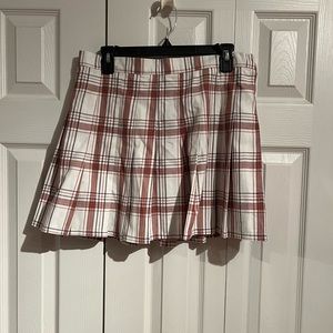 EUC Aerie Pleated Plaid Skirt